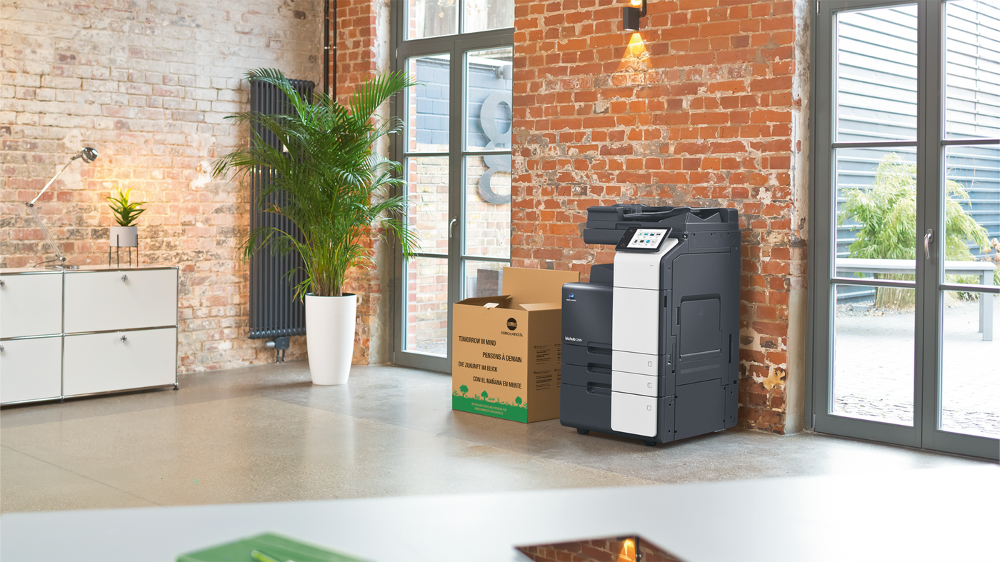 Konica Minolta bizhub Multifunktionsgerät in einem Büro